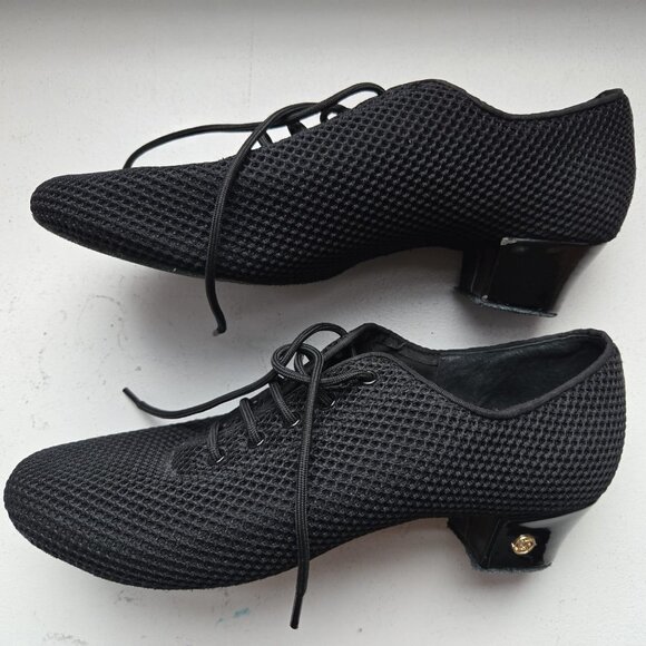 EF Dance Shoes 302 Model Black Micro Airmesh Size 7 (Euro 37.5) - Picture 3 of 5